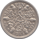 1935 SIXPENCE ( GVF ) - SIXPENCE - Cambridgeshire Coins