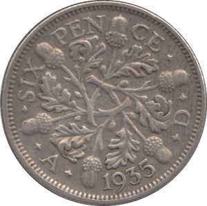 1935 SIXPENCE ( VF ) - Sixpence - Cambridgeshire Coins