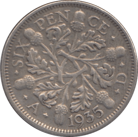 1935 SIXPENCE ( VF ) - Sixpence - Cambridgeshire Coins