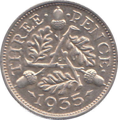 1935 THREEPENCE ( AUNC ) - THREEPENCE - Cambridgeshire Coins