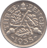 1935 THREEPENCE ( AUNC ) - THREEPENCE - Cambridgeshire Coins