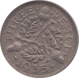 1935 THREEPENCE ( AUNC ) - THREEPENCE - Cambridgeshire Coins