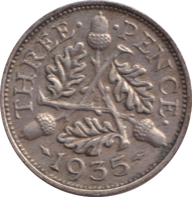 1935 THREEPENCE ( EF ) - THREEPENCE - Cambridgeshire Coins