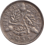 1935 THREEPENCE ( EF ) - THREEPENCE - Cambridgeshire Coins