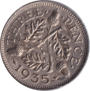 1935 THREEPENCE ( UNC ) - THREEPENCE - Cambridgeshire Coins