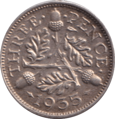 1935 THREEPENCE ( UNC ) - THREEPENCE - Cambridgeshire Coins