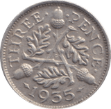 1935 THREEPENCE ( UNC ) - THREEPENCE - Cambridgeshire Coins