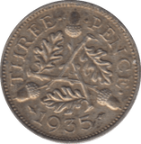 1935 THREEPENCE ( VF ) - THREEPENCE - Cambridgeshire Coins