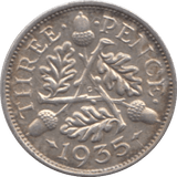 1935 THREEPENCE ( VF ) - THREEPENCE - Cambridgeshire Coins