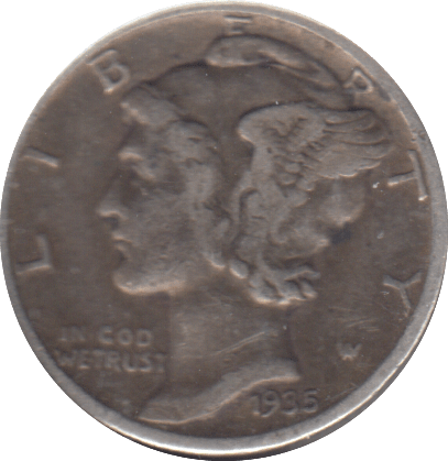 1935 USA DIME - WORLD COINS - Cambridgeshire Coins