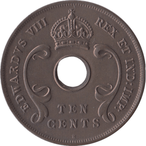 1936 10 CENTS EAST AFRICA - SILVER WORLD COINS - Cambridgeshire Coins