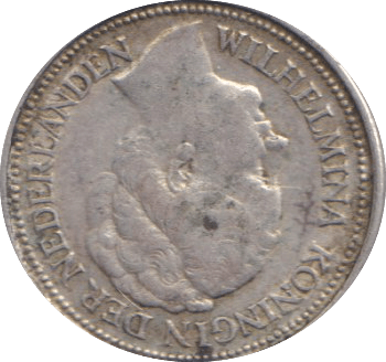 1936 10 CENTS NETHERLANDS - SILVER WORLD COINS - Cambridgeshire Coins