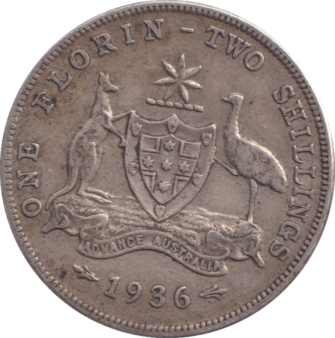 1936 AUSTRALIA TWO SHILLINGS - WORLD COINS - Cambridgeshire Coins