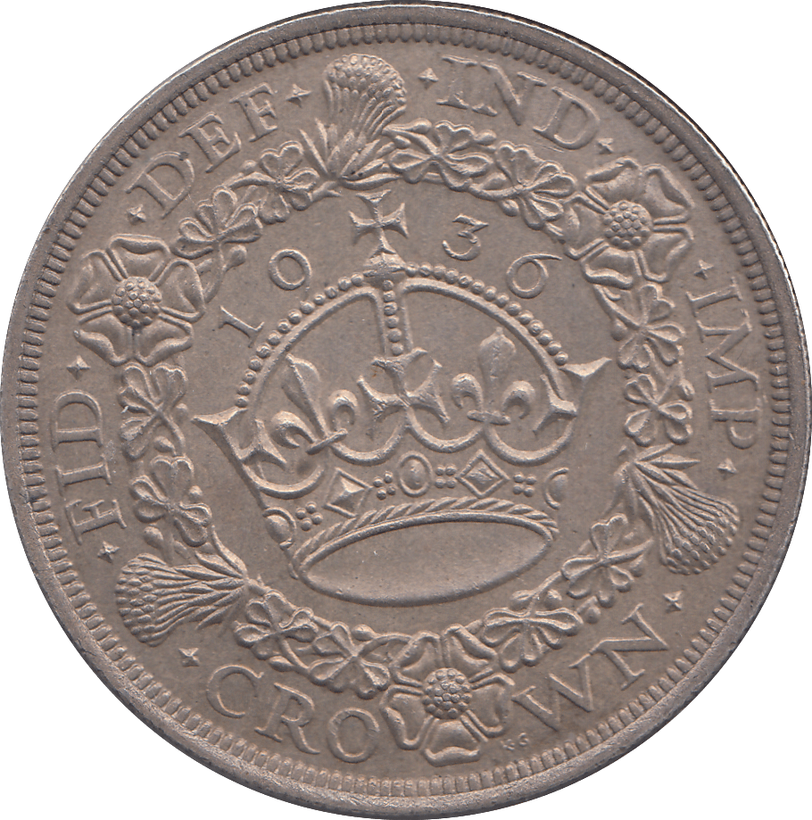 1936 CROWN ( AUNC ) WREATH - CROWN - Cambridgeshire Coins