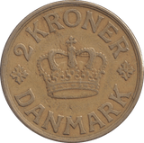 1936 DANISH 2 KRONER - Silver Proof - Cambridgeshire Coins