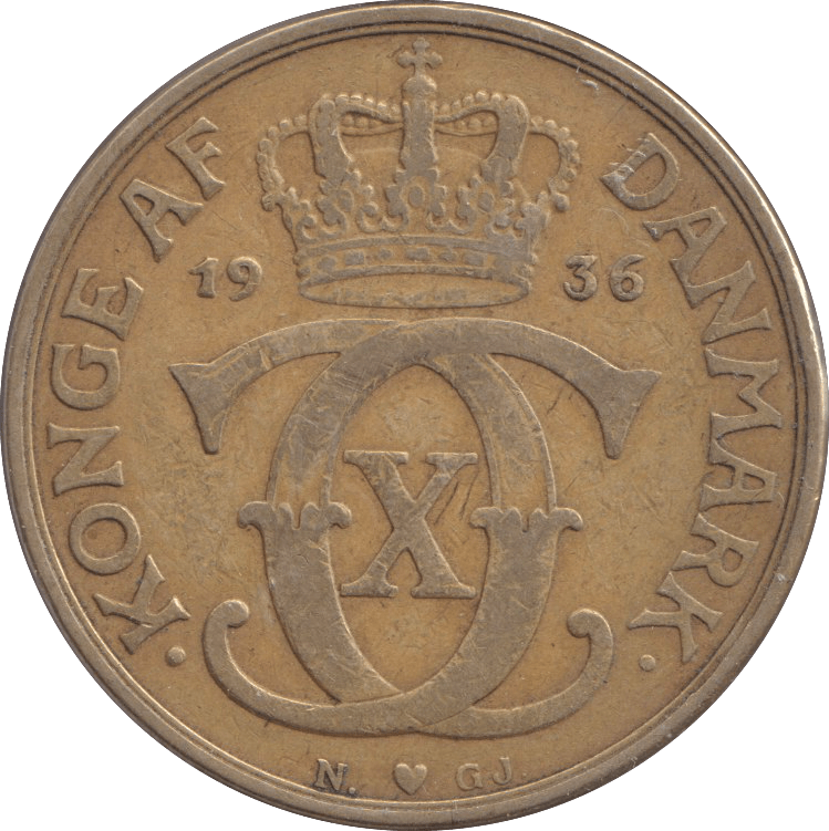 1936 DANISH 2 KRONER - Silver Proof - Cambridgeshire Coins