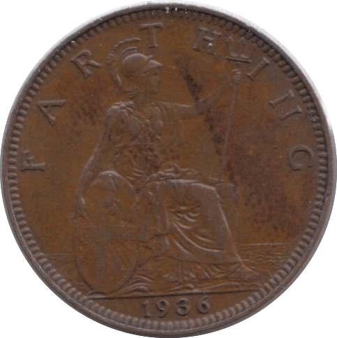 1936 FARTHING ( EF ) - Farthing - Cambridgeshire Coins