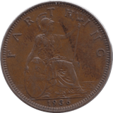 1936 FARTHING ( EF ) - Farthing - Cambridgeshire Coins