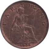 1936 FARTHING ( EF ) - FARTHING - Cambridgeshire Coins