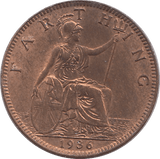 1936 FARTHING ( UNC ) - Farthing - Cambridgeshire Coins