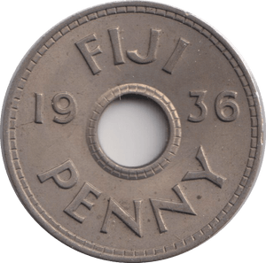 1936 FIJI ONE PENNY - WORLD COINS - Cambridgeshire Coins
