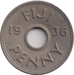 1936 FIJI PENNY - WORLD COINS - Cambridgeshire Coins