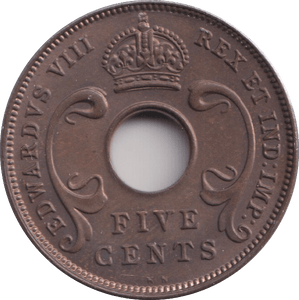 1936 FIVE CENTS EAST AFRICA - WORLD COINS - Cambridgeshire Coins