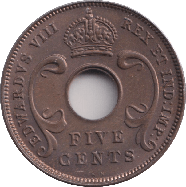 1936 FIVE CENTS EAST AFRICA - WORLD COINS - Cambridgeshire Coins