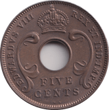 1936 FIVE CENTS EAST AFRICA - WORLD COINS - Cambridgeshire Coins
