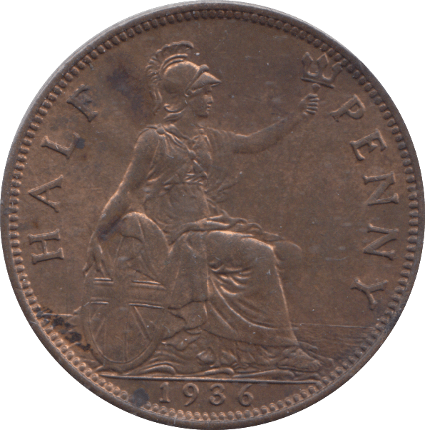 1936 HALF PENNY ( UNC ) - HALFPENNY - Cambridgeshire Coins