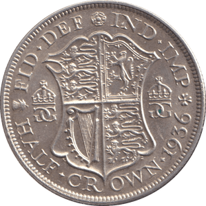 1936 HALFCROWN ( EF ) - HALFCROWN - Cambridgeshire Coins