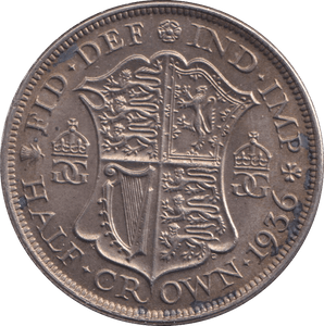 1936 HALFCROWN ( UNC ) - HALFCROWN - Cambridgeshire Coins