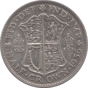 1936 HALFCROWN ( VF ) - HALFCROWN - Cambridgeshire Coins