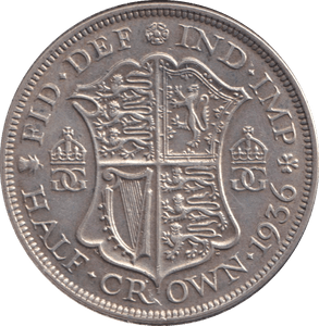 1936 HALFCROWN ( VF ) - HALFCROWN - Cambridgeshire Coins