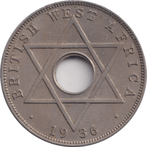 1936 HALFPENNY BRITISH WEST AFRICA - WORLD COINS - Cambridgeshire Coins