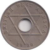 1936 HALFPENNY BRITISH WEST AFRICA - WORLD COINS - Cambridgeshire Coins