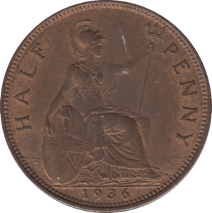 1936 HALFPENNY (UNC) - HALFPENNY - Cambridgeshire Coins