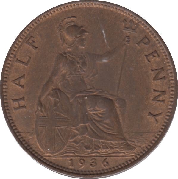 1936 HALFPENNY (UNC) - HALFPENNY - Cambridgeshire Coins