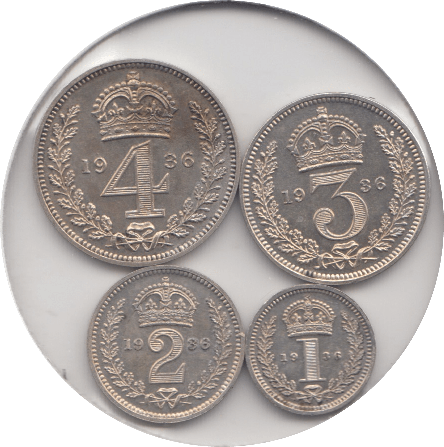 1936 MAUNDY SET ( UNC ) - Maundy Set - Cambridgeshire Coins