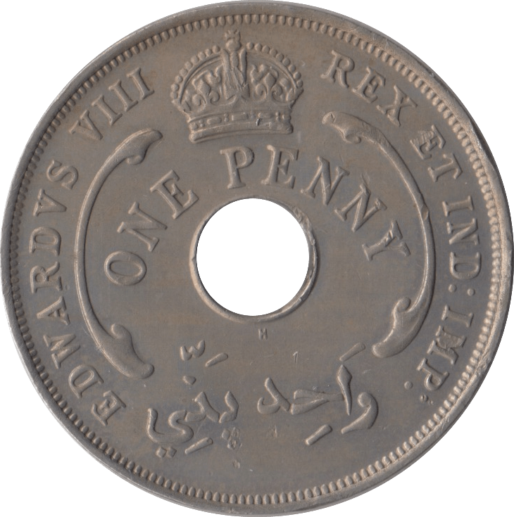 1936 ONE PENNY WEST AFRICA - SILVER WORLD COINS - Cambridgeshire Coins