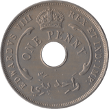 1936 ONE PENNY WEST AFRICA - SILVER WORLD COINS - Cambridgeshire Coins