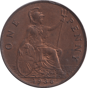 1936 PENNY ( AUNC ) - PENNY - Cambridgeshire Coins