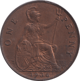 1936 PENNY ( AUNC ) - PENNY - Cambridgeshire Coins