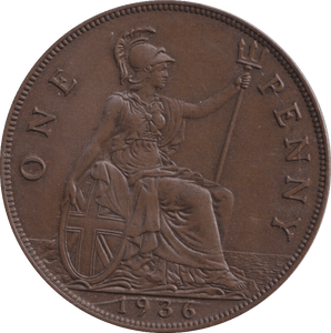 1936 PENNY ( AUNC ) - PENNY - Cambridgeshire Coins