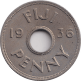 1936 PENNY FIJI - WORLD COINS - Cambridgeshire Coins