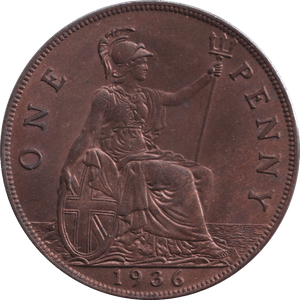 1936 PENNY ( UNC ) - PENNY - Cambridgeshire Coins