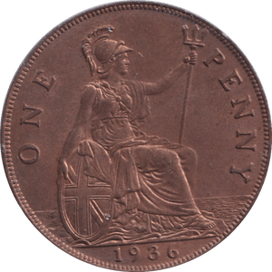1936 PENNY ( UNC ) - PENNY - Cambridgeshire Coins