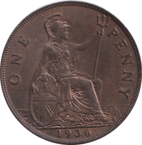 1936 PENNY ( UNC ) - PENNY - Cambridgeshire Coins