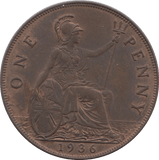 1936 PENNY ( UNC ) - PENNY - Cambridgeshire Coins