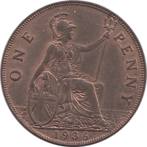 1936 PENNY ( UNC ) - PENNY - Cambridgeshire Coins